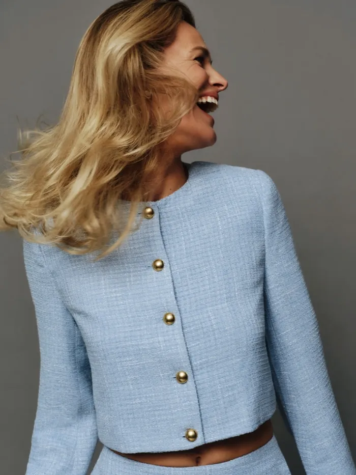Reformation Outerwear Trista Jacket Blue Tweed 8211 Women Reformation Outerwear Trista Jacket Blue Tweed 8211 Women