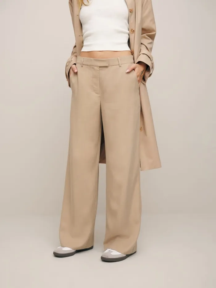 Reformation Pants Carter Mid Rise Pant Khaki 8211 Women Reformation Pants Carter Mid Rise Pant Khaki 8211 Women
