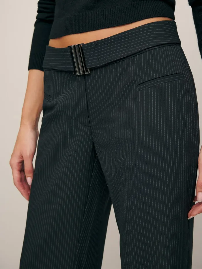 Reformation Pants Cherie Pant Black Stripe 8211 Women