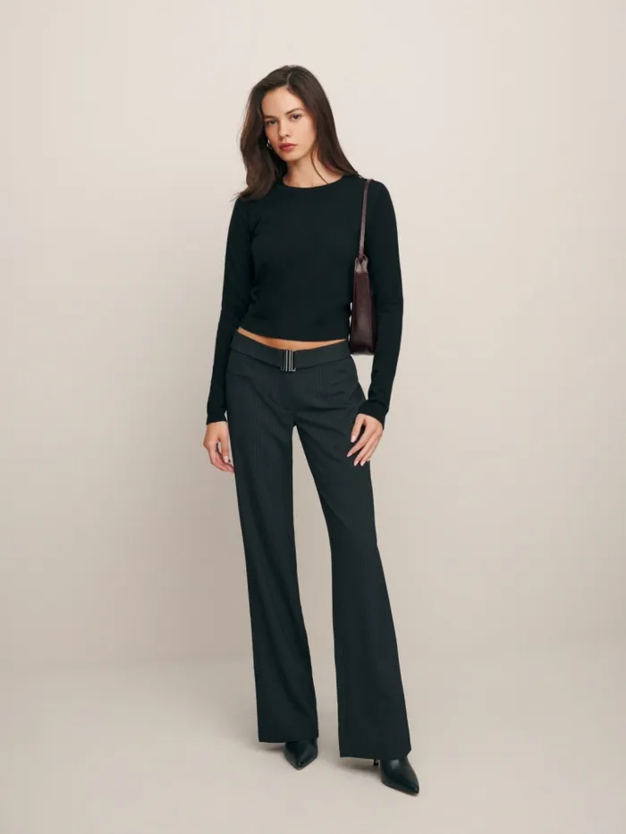 Reformation Pants Cherie Pant Black Stripe 8211 Women