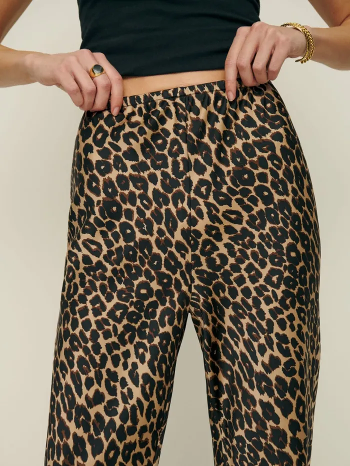 Reformation Pants Gale Satin Mid Rise Bias Pant Leo 8211 Women