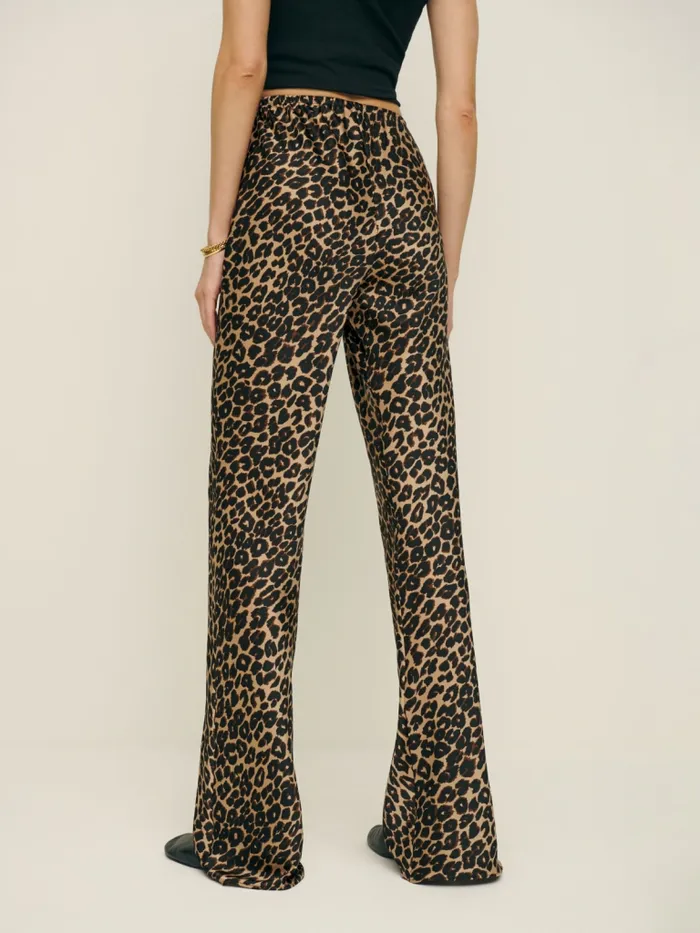 Reformation Pants Gale Satin Mid Rise Bias Pant Leo 8211 Women