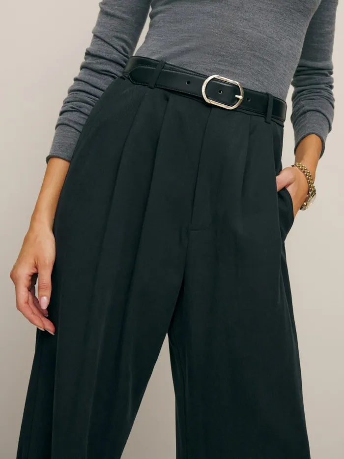 Reformation Pants Mason Pant Black 8211 Women