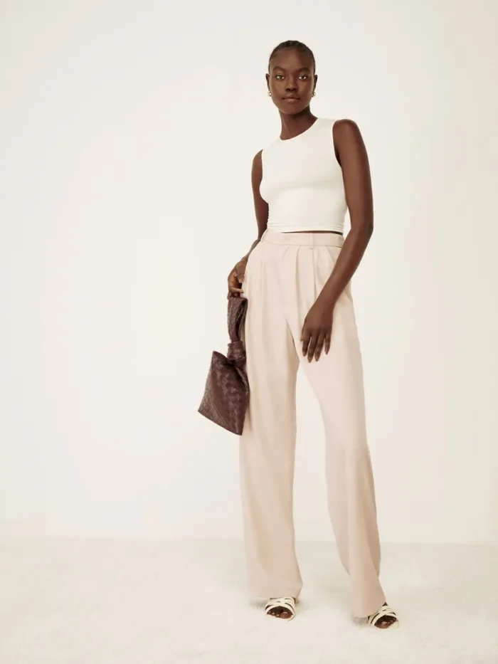 Reformation Pants Petites Mason Pant Oyster 8211 Women Reformation Pants Petites Mason Pant Oyster 8211 Women