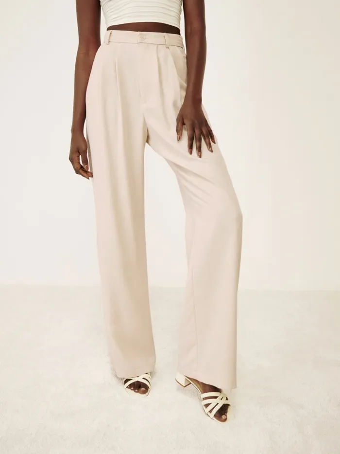 Reformation Pants Petites Mason Pant Oyster 8211 Women Reformation Pants Petites Mason Pant Oyster 8211 Women