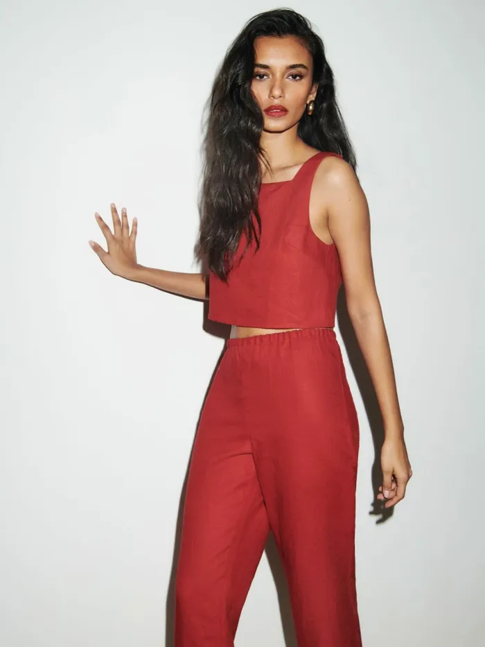 Reformation Pants Petites Remi Cropped Linen Pant Sundried Tomato 8211 Women Reformation Pants Petites Remi Cropped Linen Pant Sundried Tomato 8211 Women