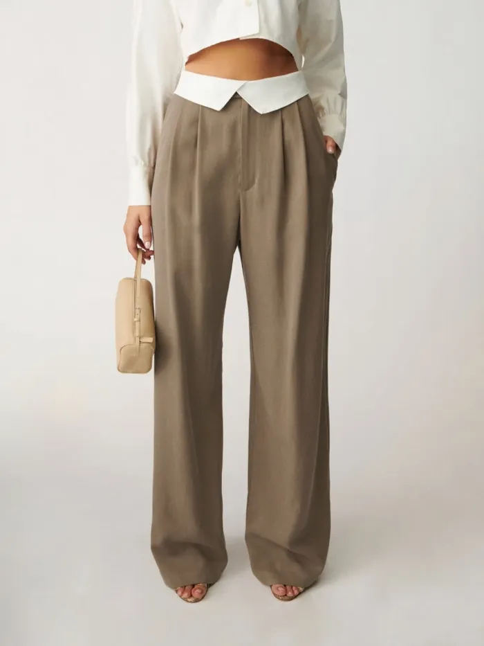 Reformation Pants Petites Stevie Pant Mushroom 8211 Women