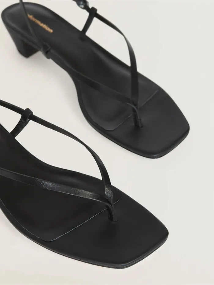 Reformation Sandals Alana Heeled Sandal Black Leather 8211 Women Reformation Sandals Alana Heeled Sandal Black Leather 8211 Women