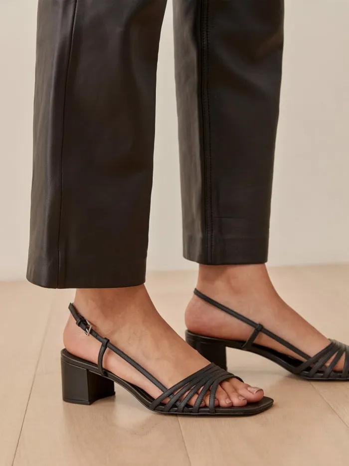 Reformation Sandals Eleonora Sling Back Block Heel Sandal Black 8211 Women Reformation Sandals Eleonora Sling Back Block Heel Sandal Black 8211 Women