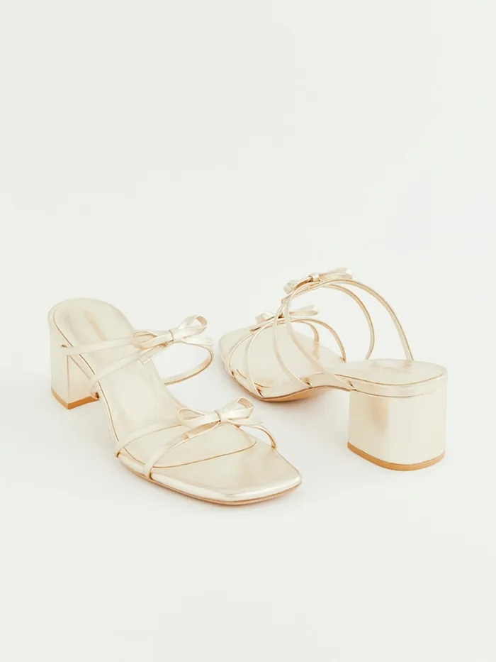 Reformation Sandals Elodie Block Heeled Sandal Gold 8211 Women Reformation Sandals Elodie Block Heeled Sandal Gold 8211 Women