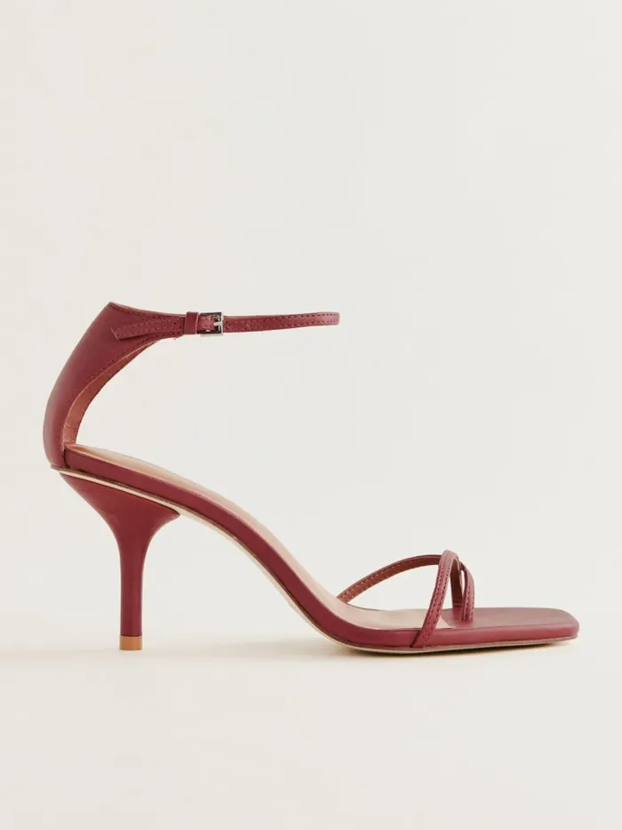 Reformation Sandals Gigi Strappy Mid Heel Sandal Brick Red Leather 8211 Women Reformation Sandals Gigi Strappy Mid Heel Sandal Brick Red Leather 8211 Women