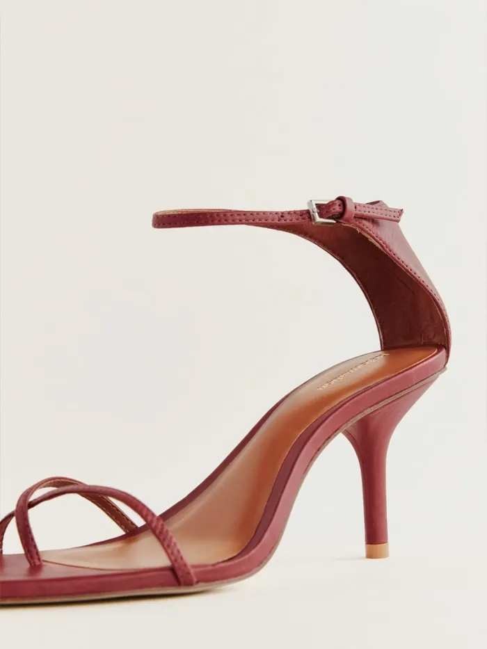 Reformation Sandals Gigi Strappy Mid Heel Sandal Brick Red Leather 8211 Women Reformation Sandals Gigi Strappy Mid Heel Sandal Brick Red Leather 8211 Women