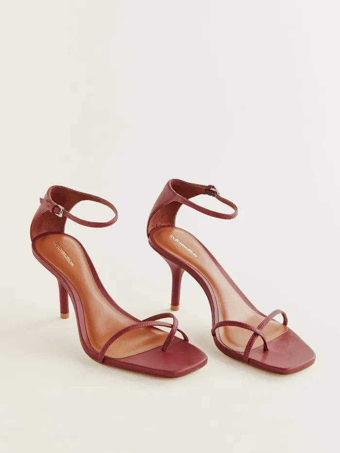 Reformation Sandals Gigi Strappy Mid Heel Sandal Brick Red Leather 8211 Women Reformation Sandals Gigi Strappy Mid Heel Sandal Brick Red Leather 8211 Women