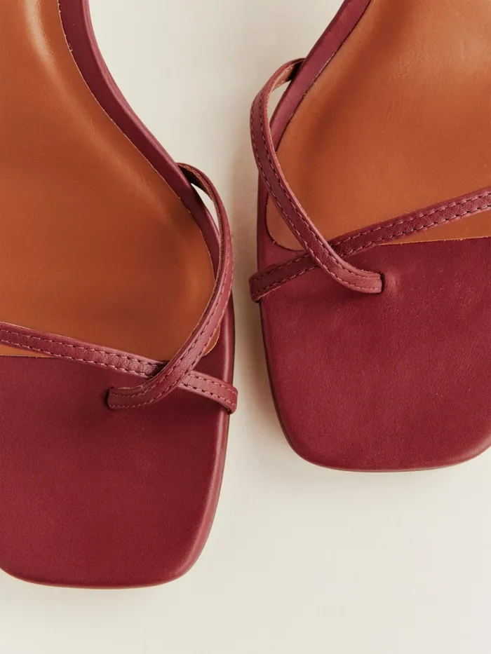 Reformation Sandals Gigi Strappy Mid Heel Sandal Brick Red Leather 8211 Women Reformation Sandals Gigi Strappy Mid Heel Sandal Brick Red Leather 8211 Women