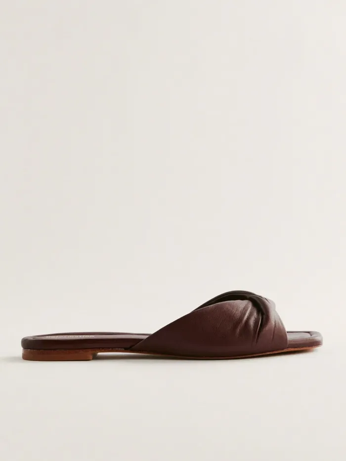 Reformation Sandals Mikki Twist Flat Sandal Chestnut 8211 Women Reformation Sandals Mikki Twist Flat Sandal Chestnut 8211 Women