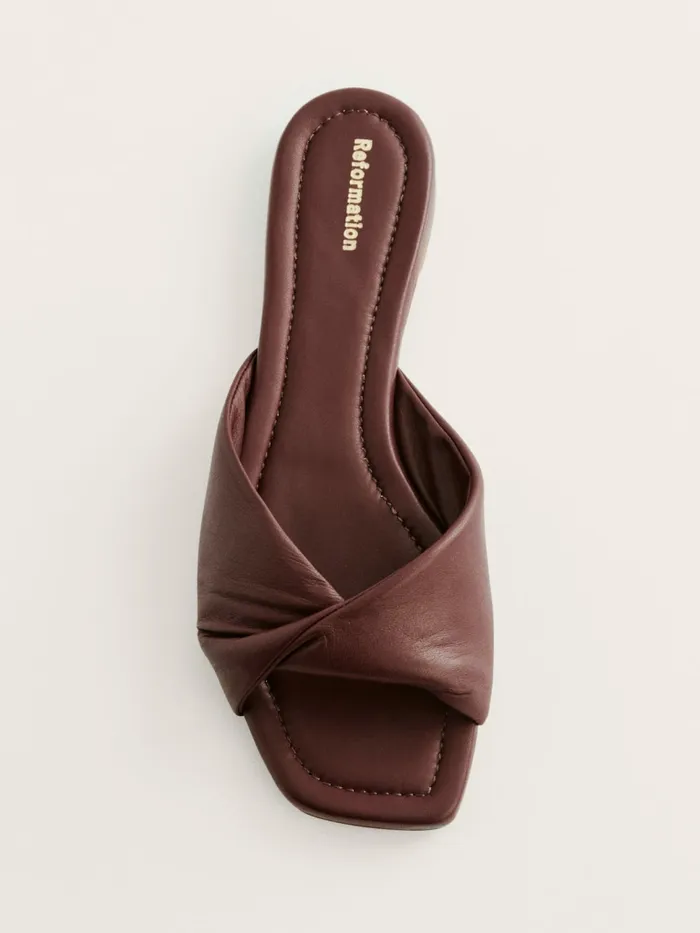 Reformation Sandals Mikki Twist Flat Sandal Chestnut 8211 Women Reformation Sandals Mikki Twist Flat Sandal Chestnut 8211 Women