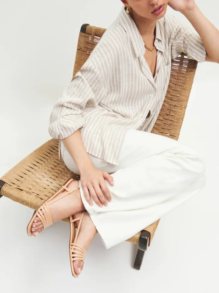 Reformation Sandals Millie Lattice Flat Sandal Natural 8211 Women Reformation Sandals Millie Lattice Flat Sandal Natural 8211 Women