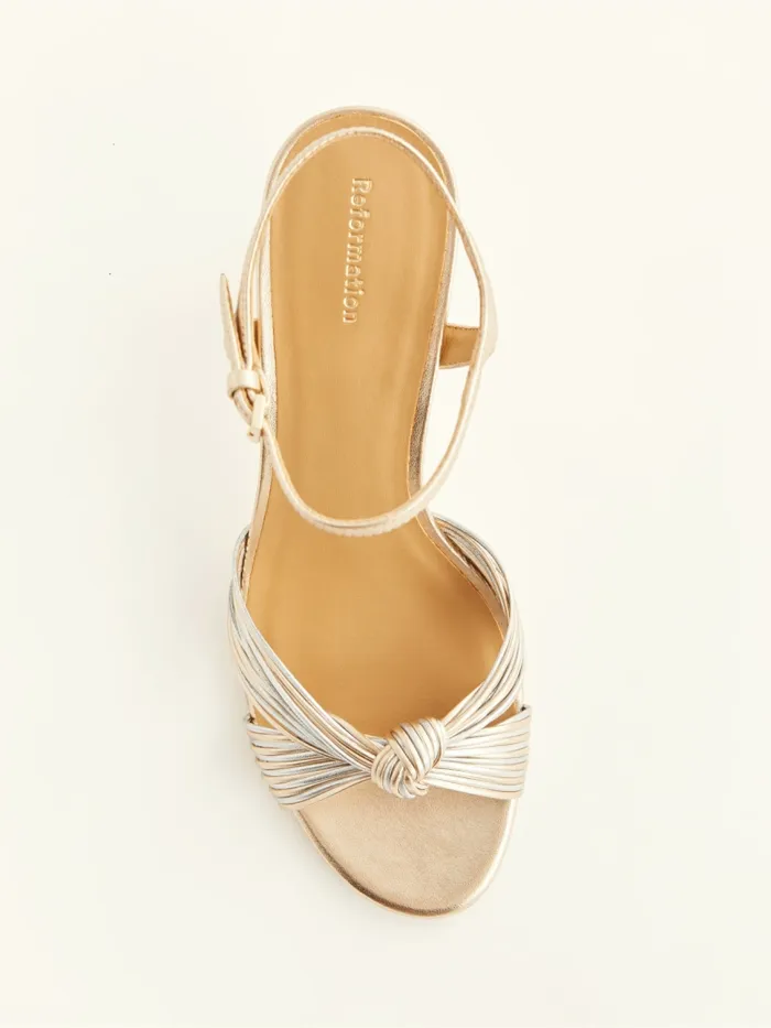 Reformation Sandals Petra Cylinder Heel Gold Silver 8211 Women Reformation Sandals Petra Cylinder Heel Gold Silver 8211 Women