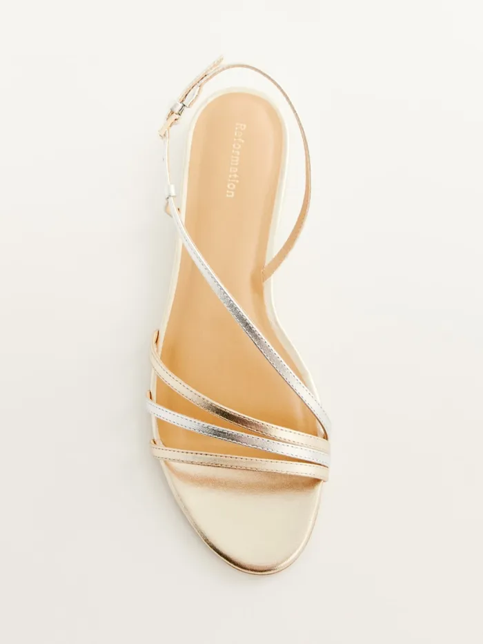 Reformation Sandals Phoenecia Lattice Flat Sandal Gold Silver 8211 Women Reformation Sandals Phoenecia Lattice Flat Sandal Gold Silver 8211 Women
