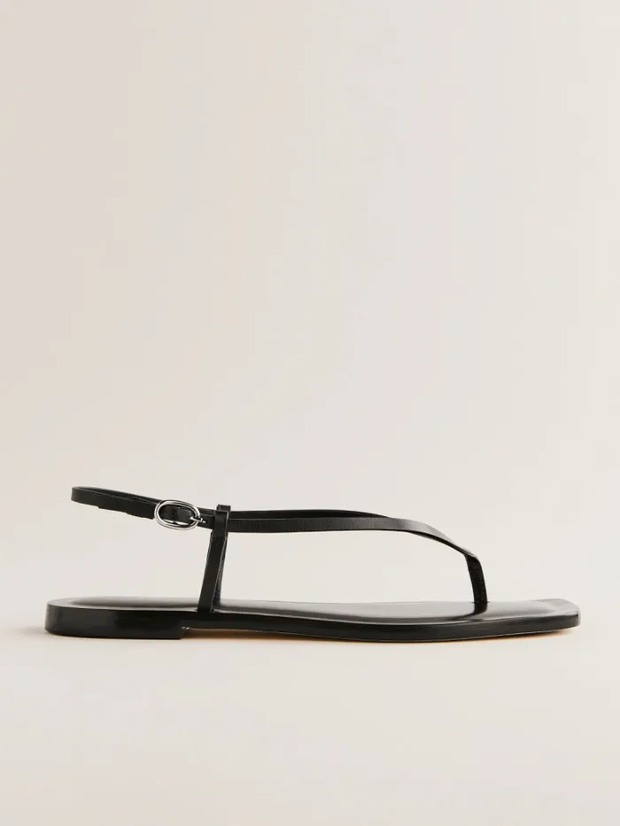 Reformation Sandals Vincenza Thong Sandal Black Leather 8211 Women Reformation Sandals Vincenza Thong Sandal Black Leather 8211 Women