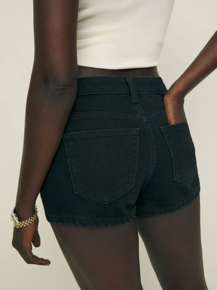 Reformation Shorts Annie Stretch Low Rise Jean Shorts Vana 8211 Women
