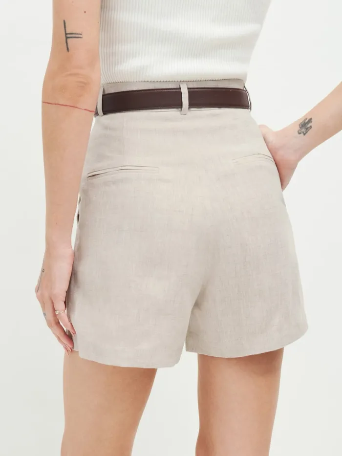 Reformation Shorts Mason Linen Short Oatmeal 8211 Women Reformation Shorts Mason Linen Short Oatmeal 8211 Women
