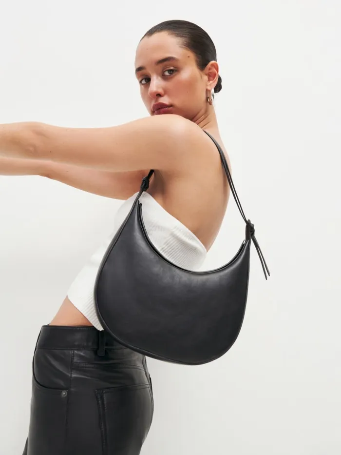 Reformation Shoulder Bags Medium Rosetta Shoulder Bag Black Leather 8211 Women Reformation Shoulder Bags Medium Rosetta Shoulder Bag Black Leather 8211 Women