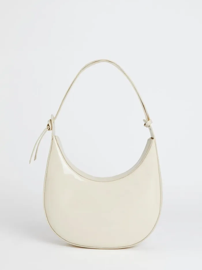 Reformation Shoulder Bags Medium Rosetta Shoulder Bag Milk Patent 8211 Women