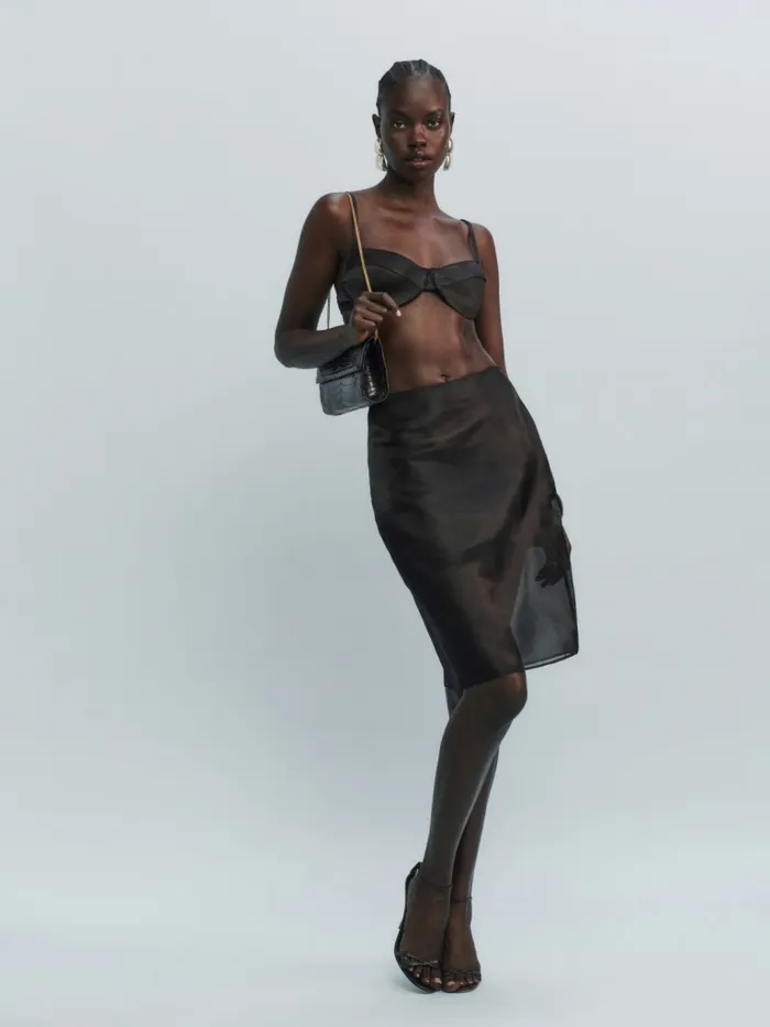 Reformation Skirts Clara Skirt Black 8211 Women