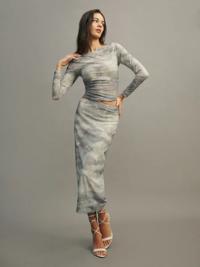 Reformation Skirts Iris Knit Skirt Igneous 8211 Women