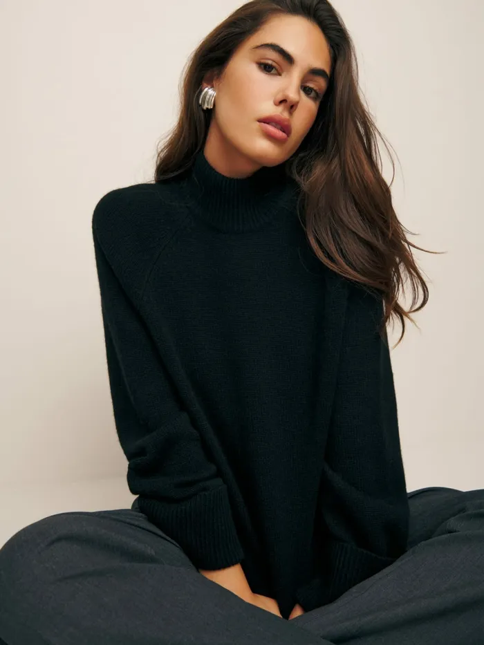 Reformation Sweaters Garrett Cashmere Oversized Turtleneck Black 8211 Women Reformation Sweaters Garrett Cashmere Oversized Turtleneck Black 8211 Women