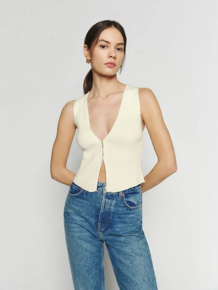 Reformation Sweaters Myrtle Cotton Sweater Fior Di Latte 8211 Women Reformation Sweaters Myrtle Cotton Sweater Fior Di Latte 8211 Women