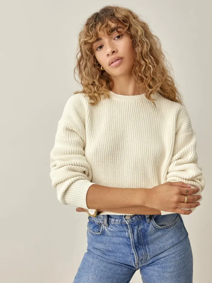 Reformation Sweaters Winnie Sweater Cream 8211 Women
