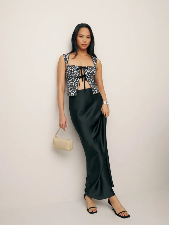 Reformation Tops Azalea Top Black And White Flower 8211 Women Reformation Tops Azalea Top Black And White Flower 8211 Women