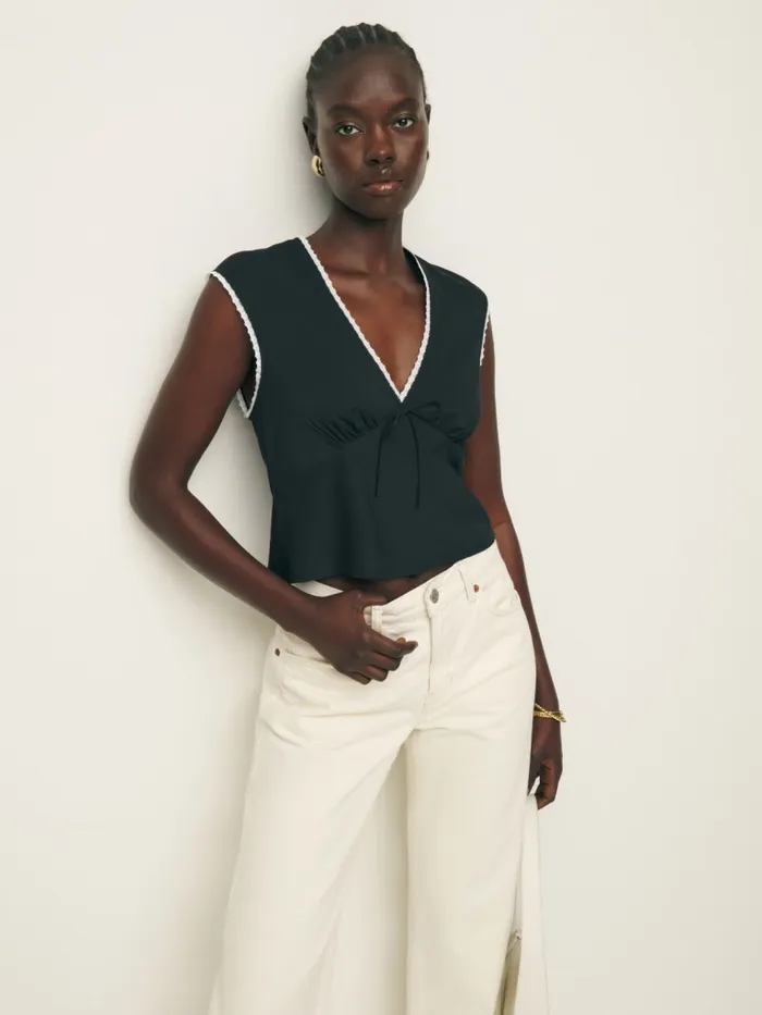 Reformation Tops Cherry Top Black 8211 Women