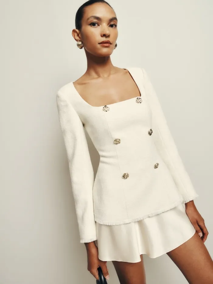 Reformation Tops Colleen Top Ivory 8211 Women