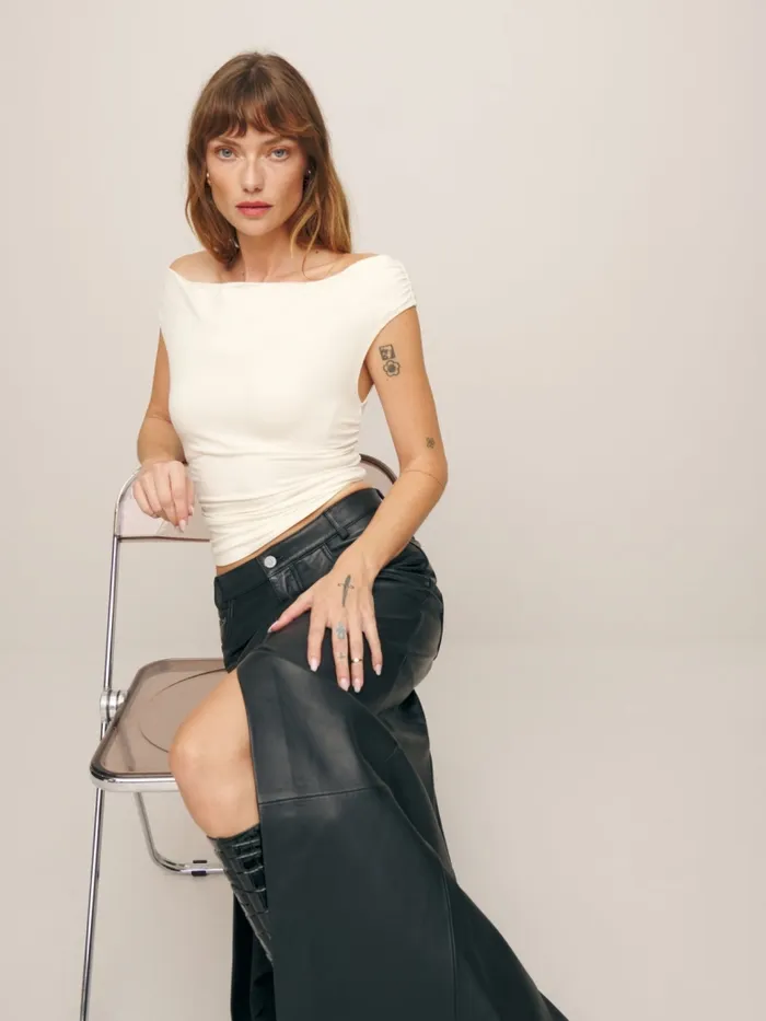 Reformation Tops Darcy Knit Top Fior Di Latte 8211 Women Reformation Tops Darcy Knit Top Fior Di Latte 8211 Women