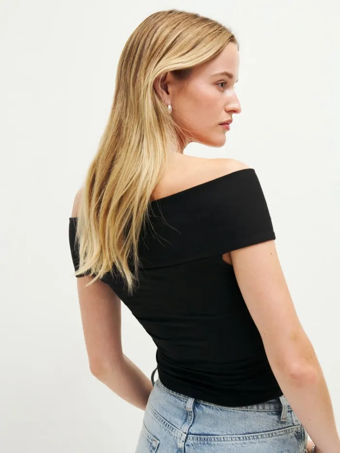 Reformation Tops Emerald Knit Top Black 8211 Women