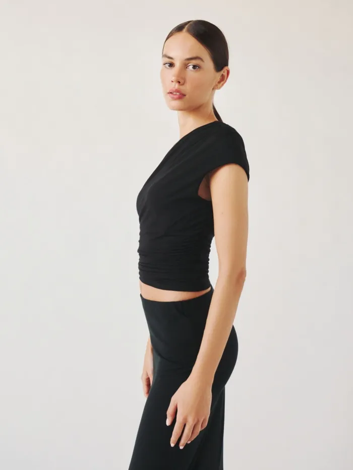 Reformation Tops Francisco Knit Top Black 8211 Women Reformation Tops Francisco Knit Top Black 8211 Women