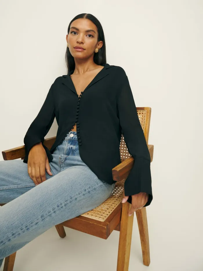 Reformation Tops Jeremiah Top Black 8211 Women