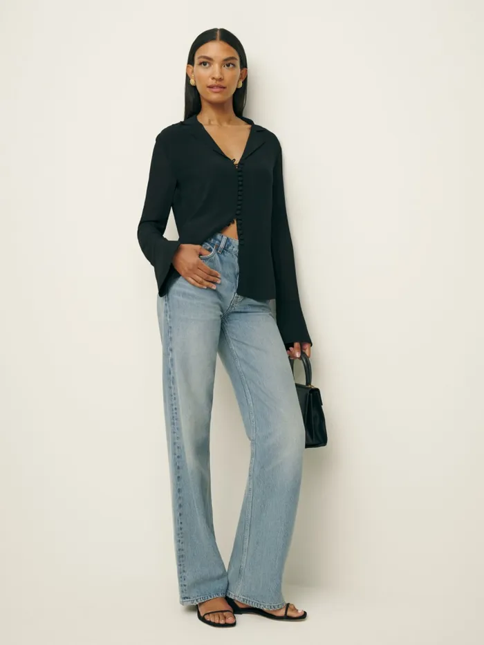 Reformation Tops Jeremiah Top Black 8211 Women Reformation Tops Jeremiah Top Black 8211 Women