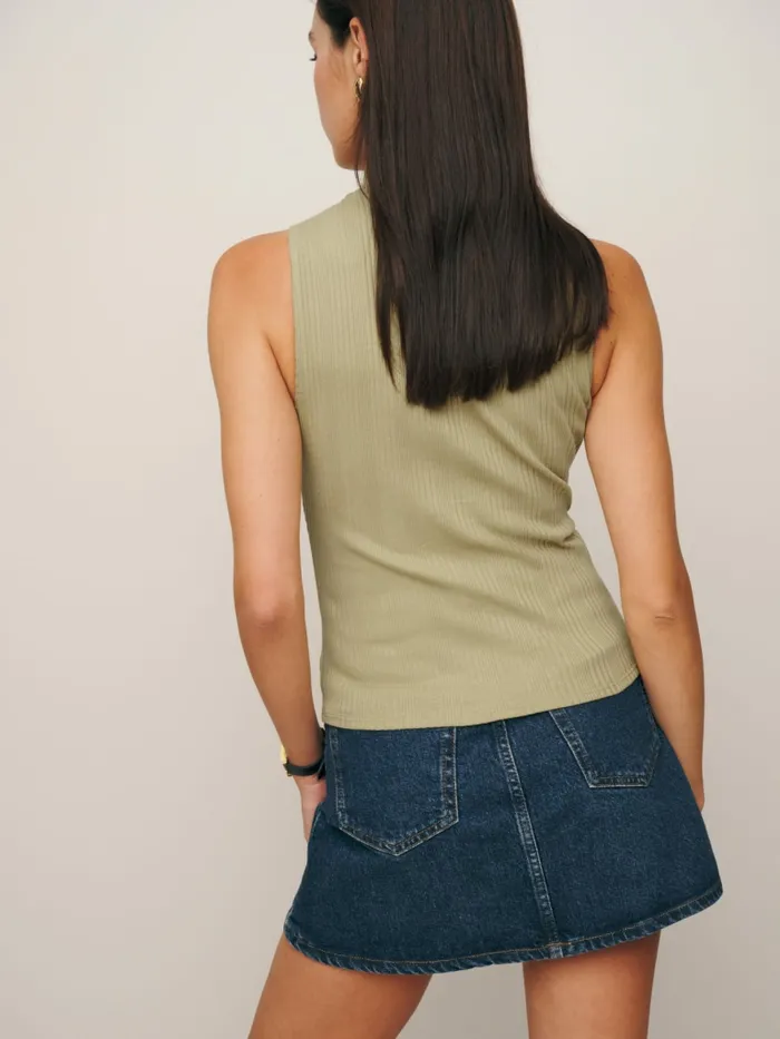 Reformation Tops Lunette Knit Top Cricket 8211 Women Reformation Tops Lunette Knit Top Cricket 8211 Women