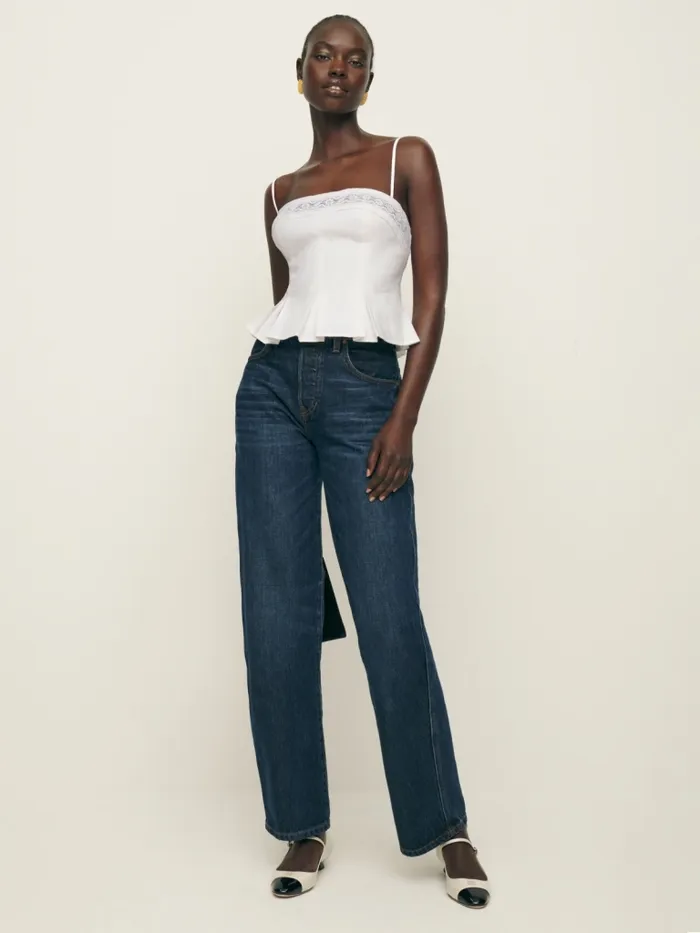 Reformation Tops Meryl Linen Top White 8211 Women Reformation Tops Meryl Linen Top White 8211 Women