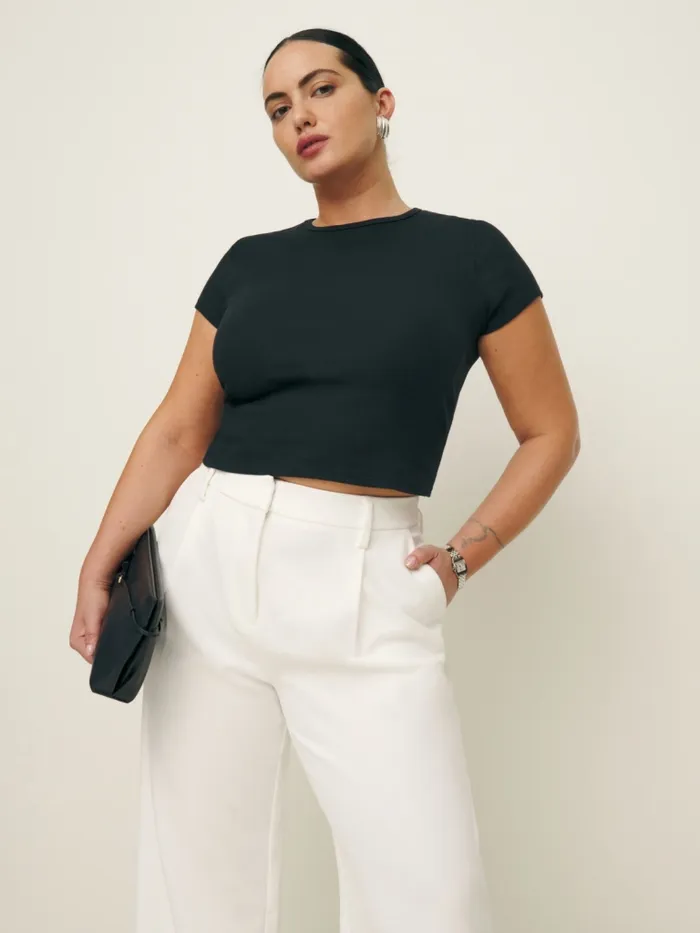 Reformation Tops Muse Tee Es Black 8211 Women