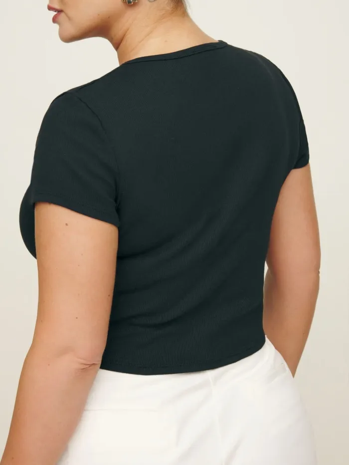 Reformation Tops Muse Tee Es Black 8211 Women