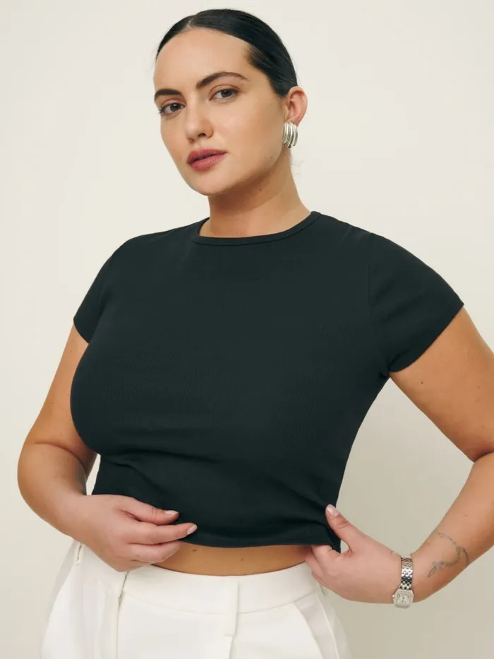 Reformation Tops Muse Tee Es Black 8211 Women