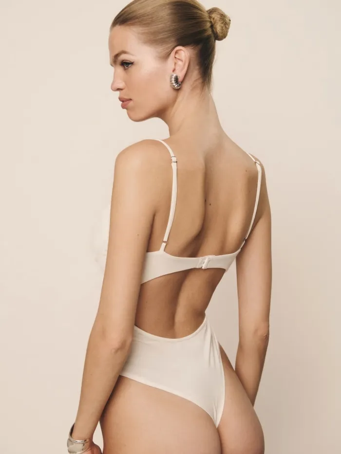 Reformation Tops Piper Knit Bodysuit Fior Di Latte 8211 Women Reformation Tops Piper Knit Bodysuit Fior Di Latte 8211 Women