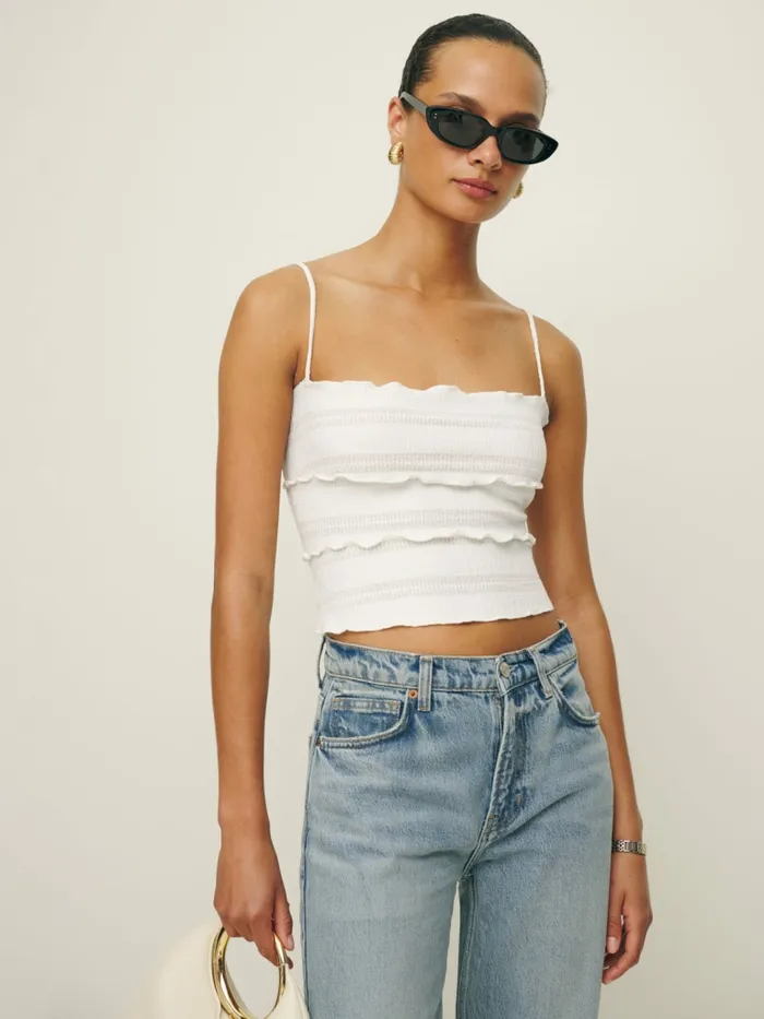 Reformation Tops Primrose Knit Top White 8211 Women Reformation Tops Primrose Knit Top White 8211 Women