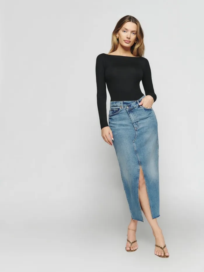 Reformation Tops Wiley Knit Top Black 8211 Women