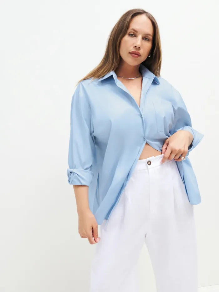 Reformation Tops Will Oversized Shirt Es Horizon 8211 Women